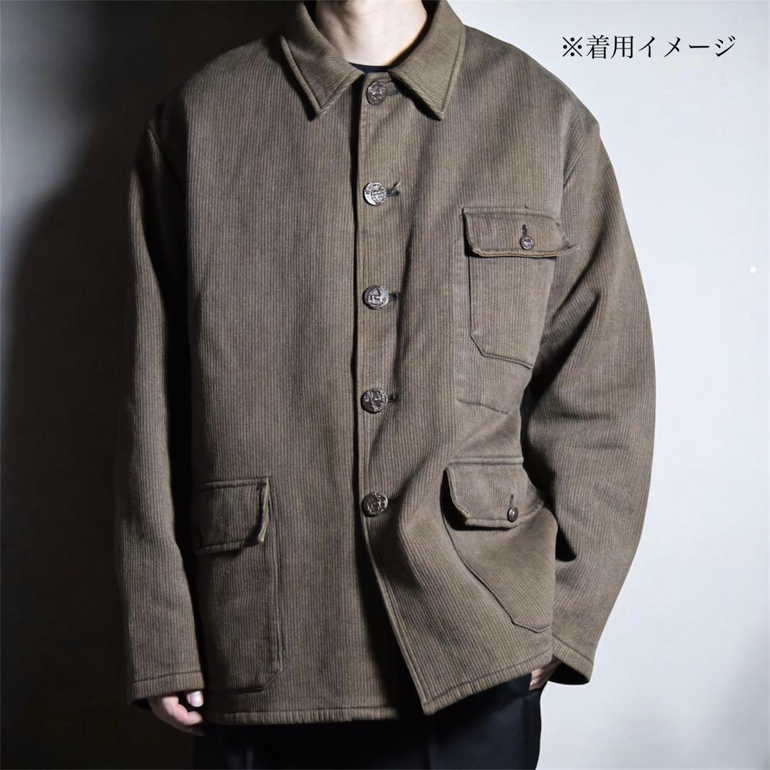 わ*ん様 50s ハンティングジャケット 動物ボタン フレンチヴィンテージ