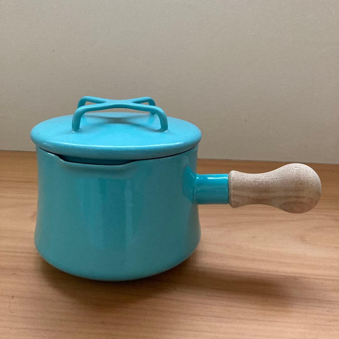 DANSK ダンスク ミルクパン ターコイズブルー ホーロー片手鍋 IH対応可