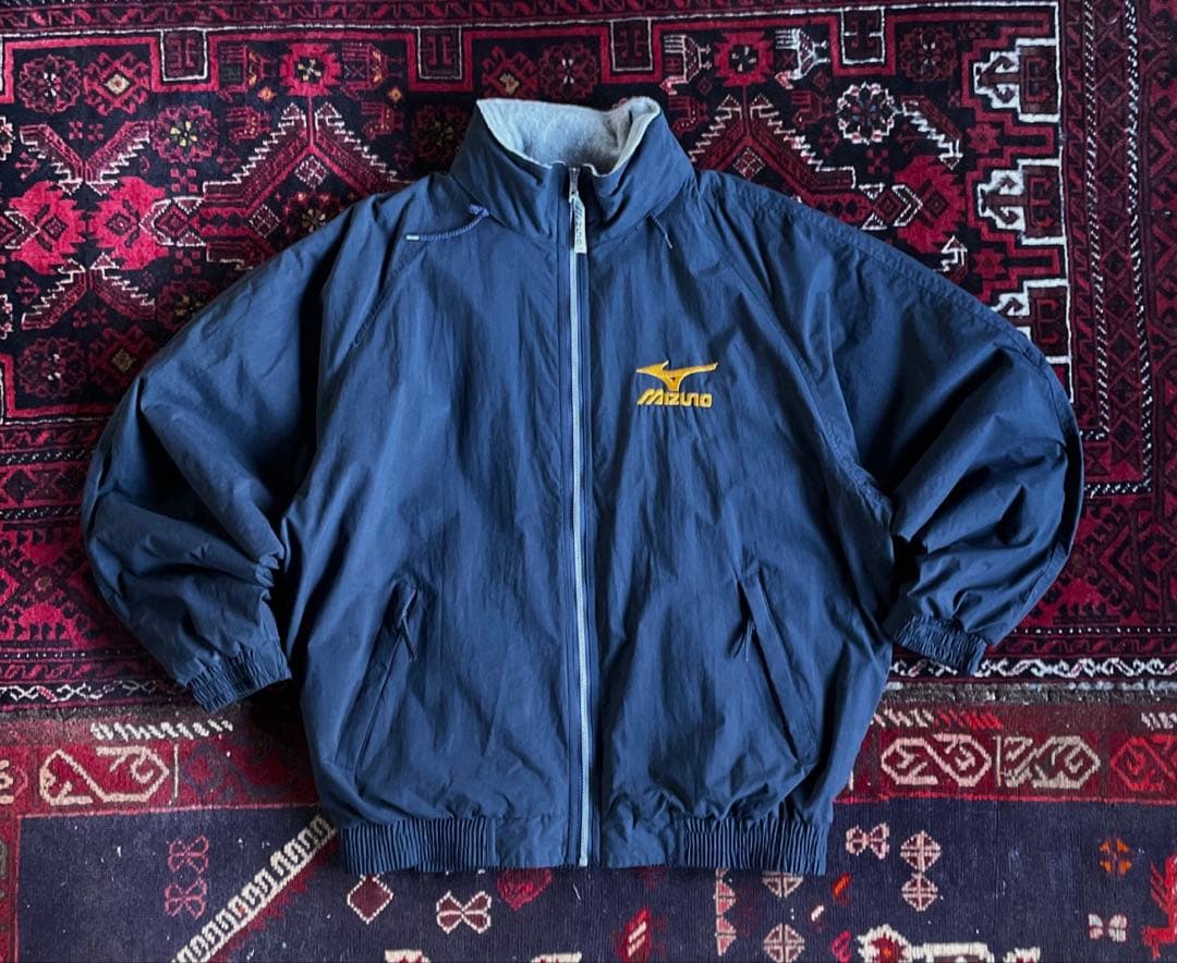 か*む様 mizun ミズノ ウォームアップジャケット 裏地フリース ネイビー MIZUNO（ミズノ） ミズノ公式 汗処理 通気 オーセンティックウォーム