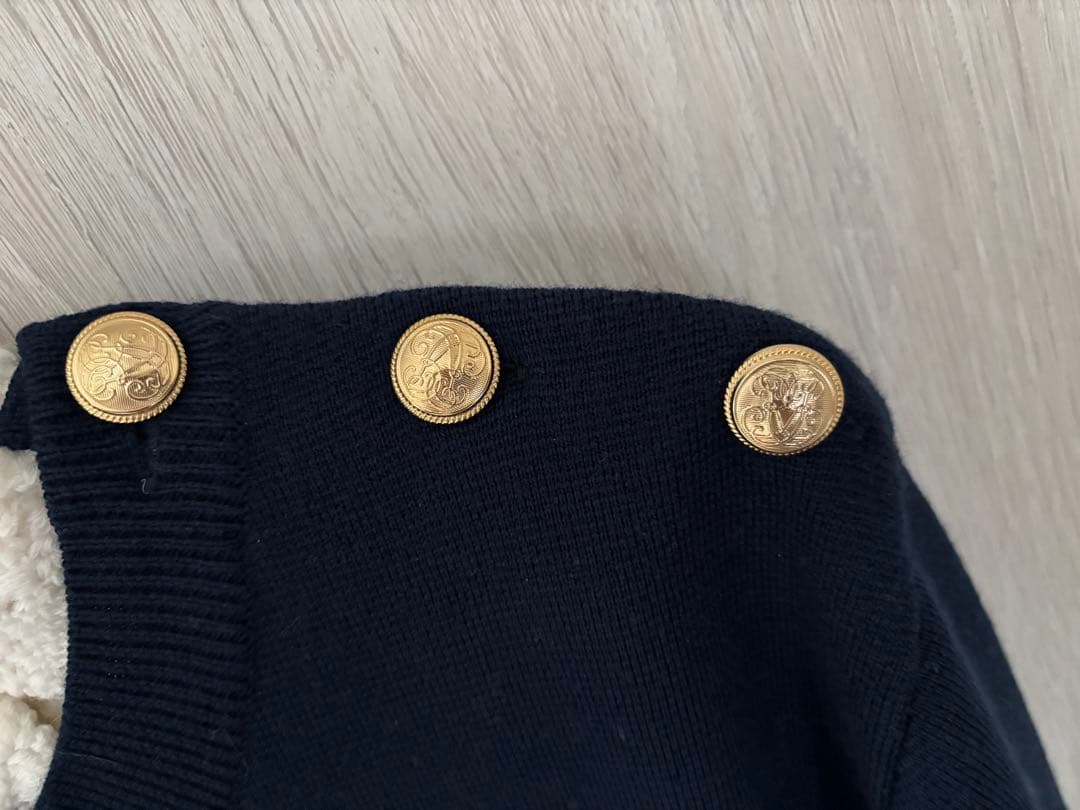 Drawer prune gold schmidt レースネックニット