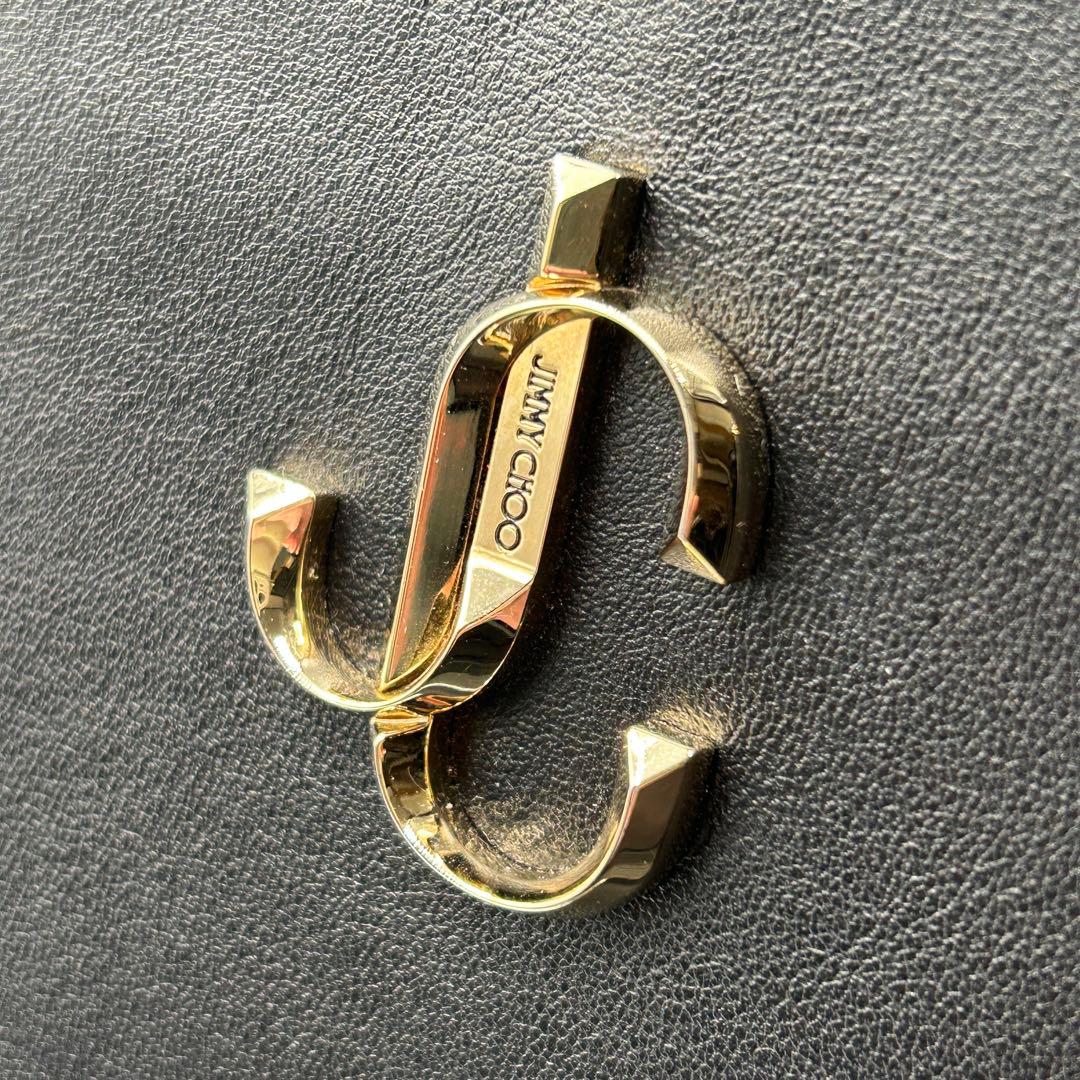 JIMMY CHOO】ヴァレンヌ トートバッグ 肩掛け 大容量 収納袋付き 黒