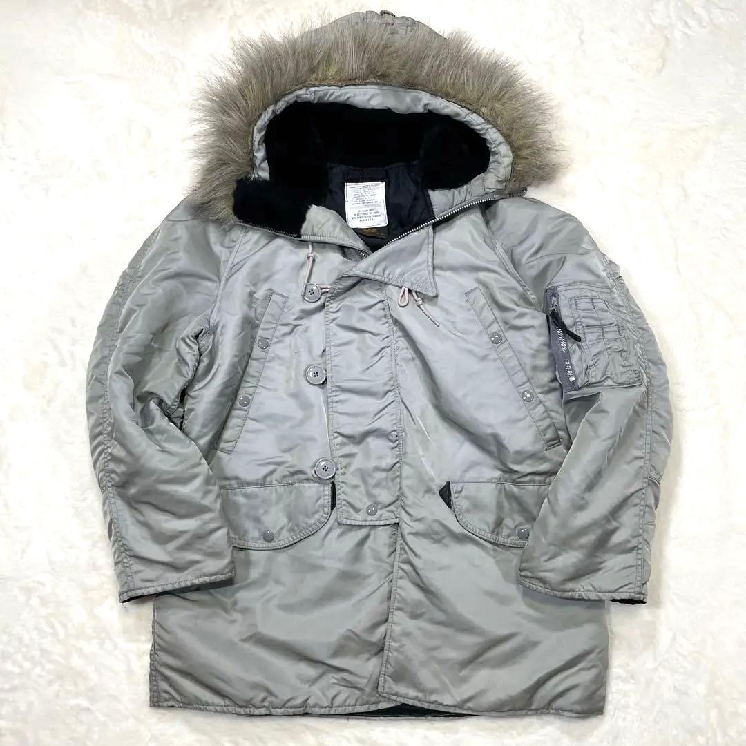 アルファ N-3B フライトジャケット アルミジップ IDEAL シルバー S