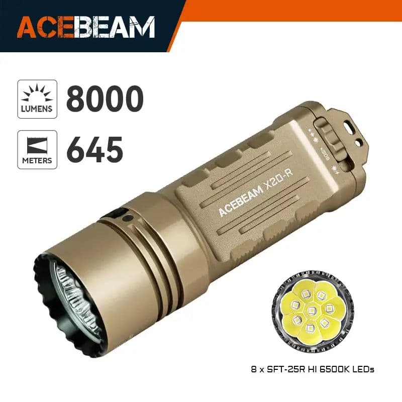ACEBEAM X20-R デザートタン SFT-25R 6500K 8000L - メルカリ