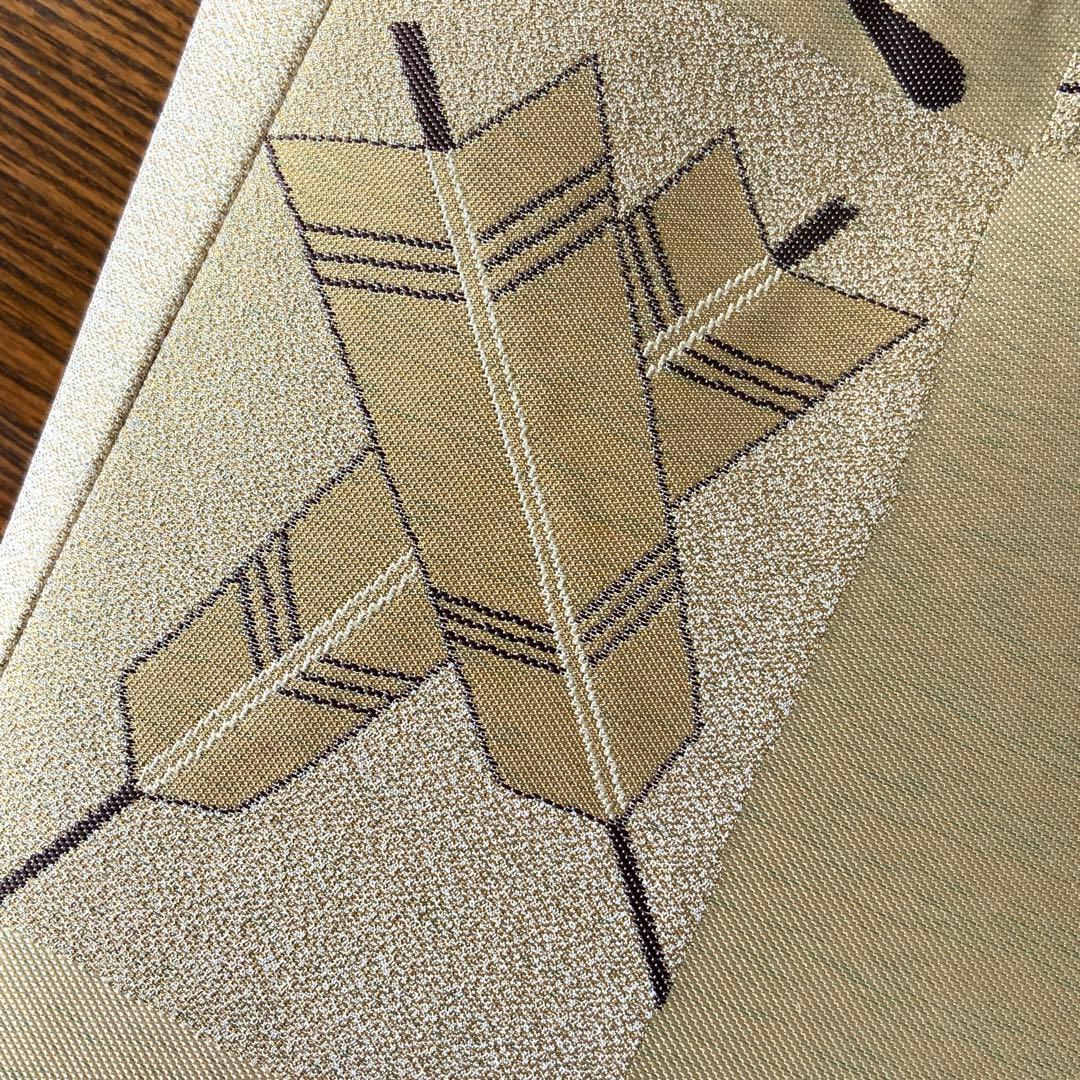 男前な歌舞伎柄の帯 リメイク 胡桃皮ハンドルバッグ 通しマチタイプの