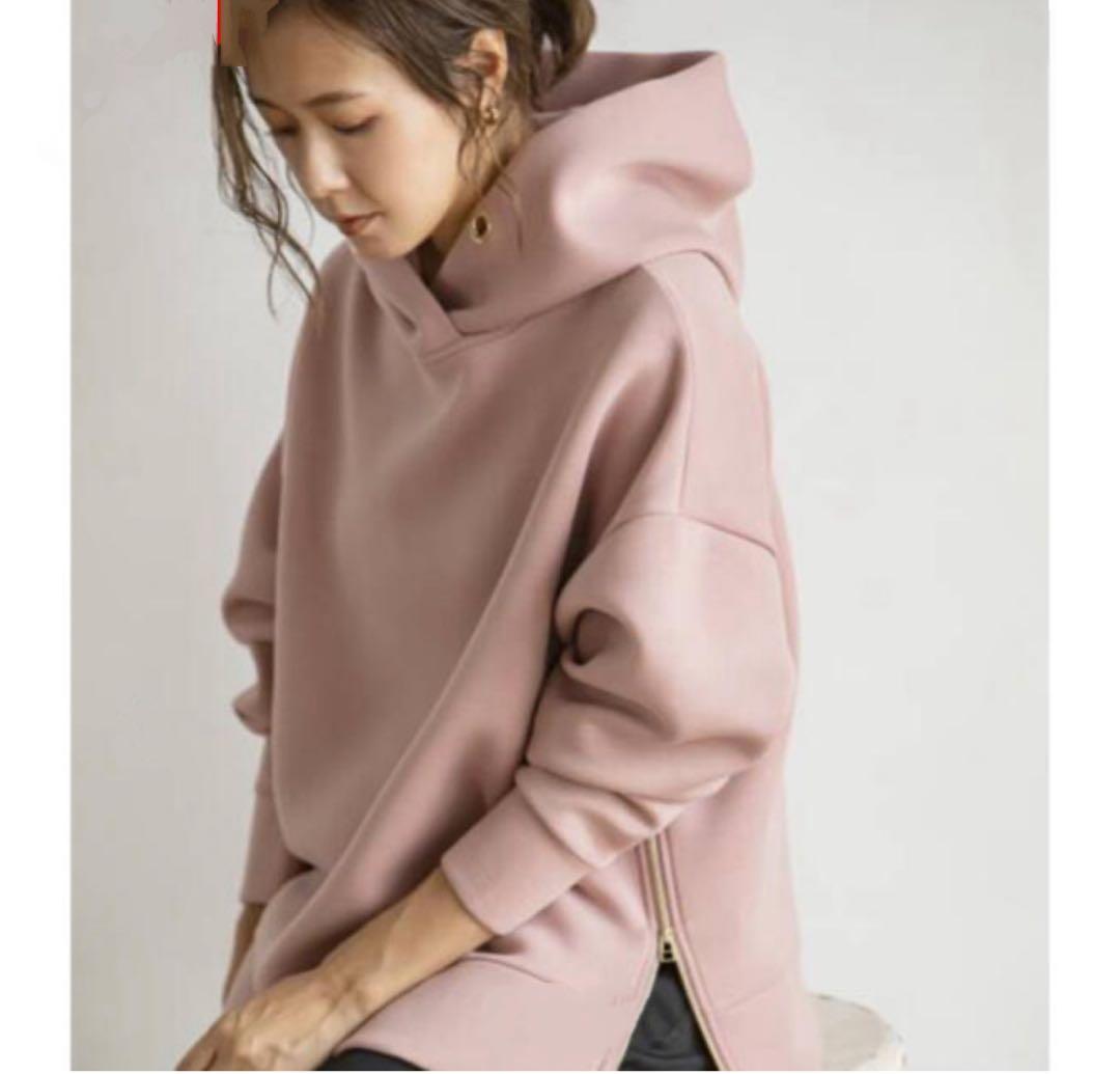 入手困難✨新品【ダムフランク】 ボンディングフーディ F くすみピンク