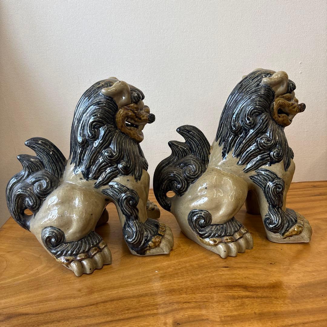 シーサー 狛犬 縁起物 高さ約31cm 【公式通販】 魔除け 狛犬 シーサー