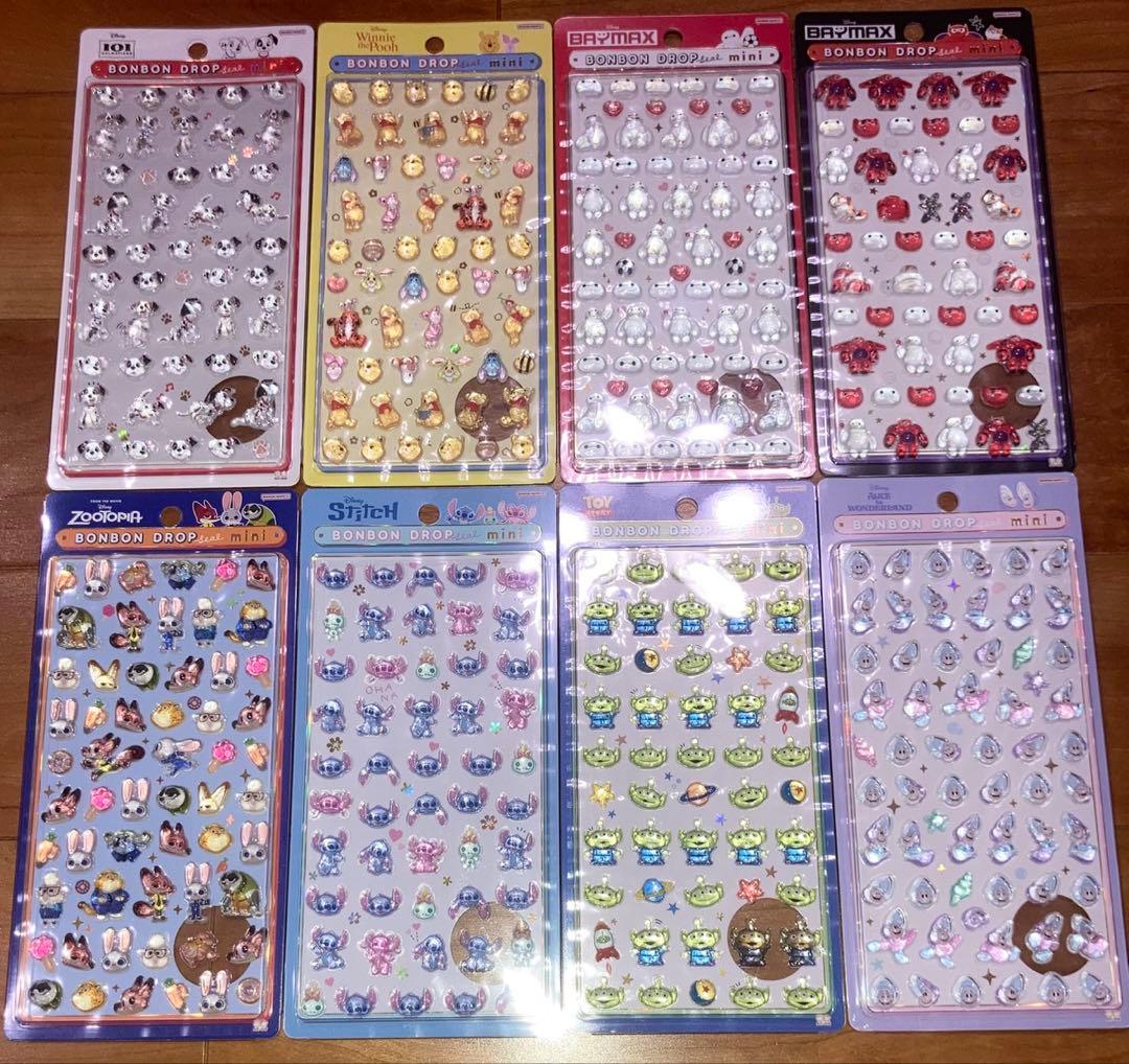 ボンボンドロップシール mini ディズニー 全8種コンプリート - メルカリ
