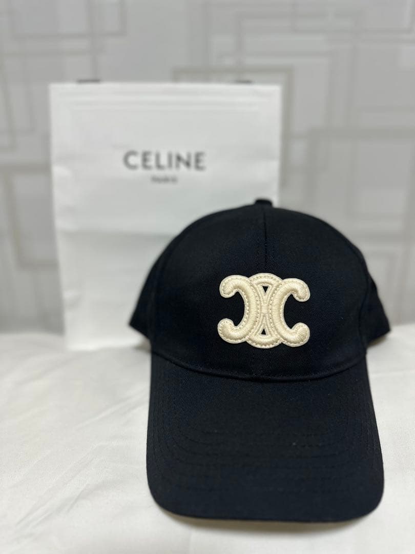 美品‼︎ CELINEセリーヌ ベースボールキャップ ブラック CELINE（セリーヌ） ベースボールキャップ AA0GV2U74.37BW AA0HW2U74