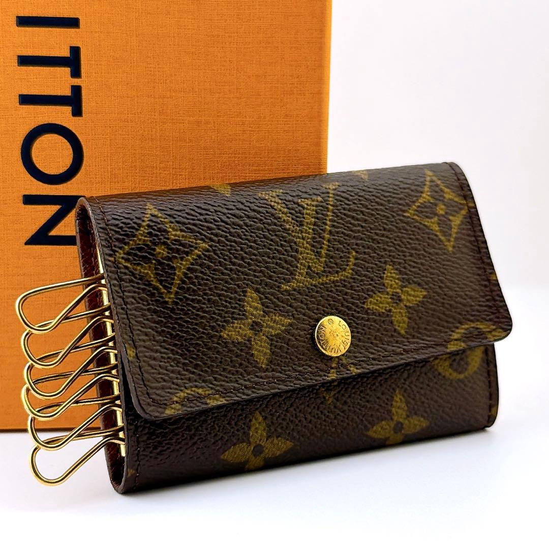 美品】ルイヴィトン モノグラム ミュルティクレ6 キーケース ブラウン