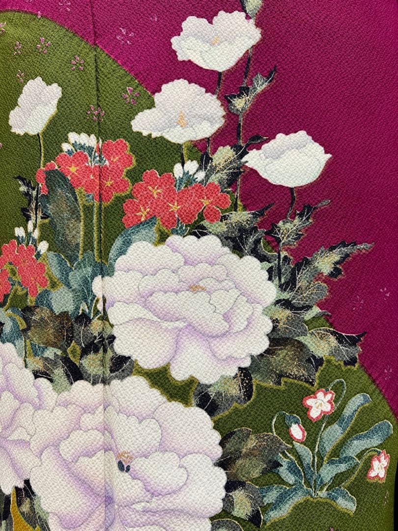 振り袖 フルセット 長襦袢 金彩加工 成人式 草花 作家物 ガード加工 676