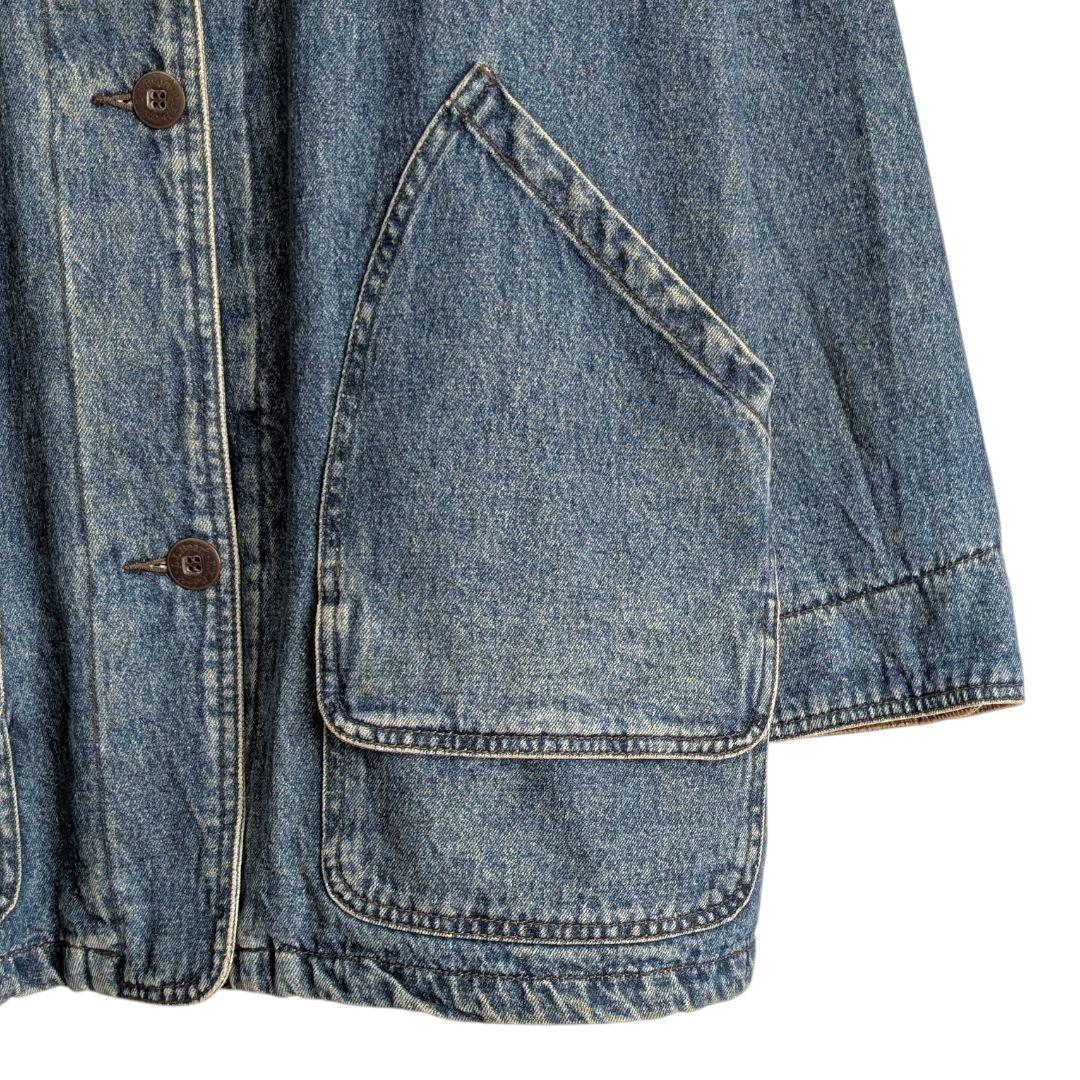 ^_^さま 00s L.L.BEAN デニム地 ハンティングジャケット 中綿付き