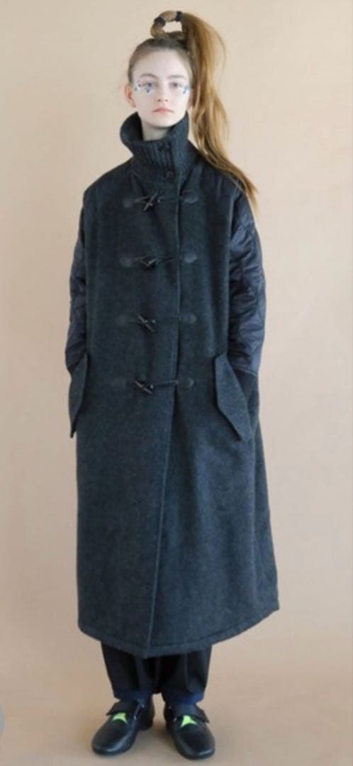 bedsidededrama　ダッフルコート　袖切り替え　ベッドサイドドラマ 受注】【POINT3倍】【BEDSIDEDRAMAベッドサイドドラマ】Mix duffle