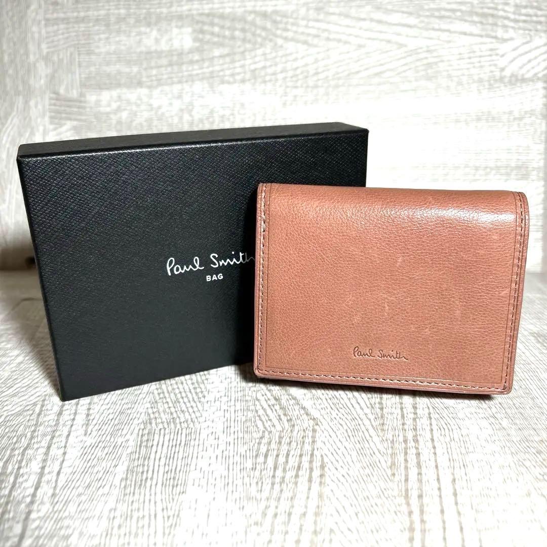 28,600円新品箱付【ポールスミス】インカスレザー 三つ折りミニ財布