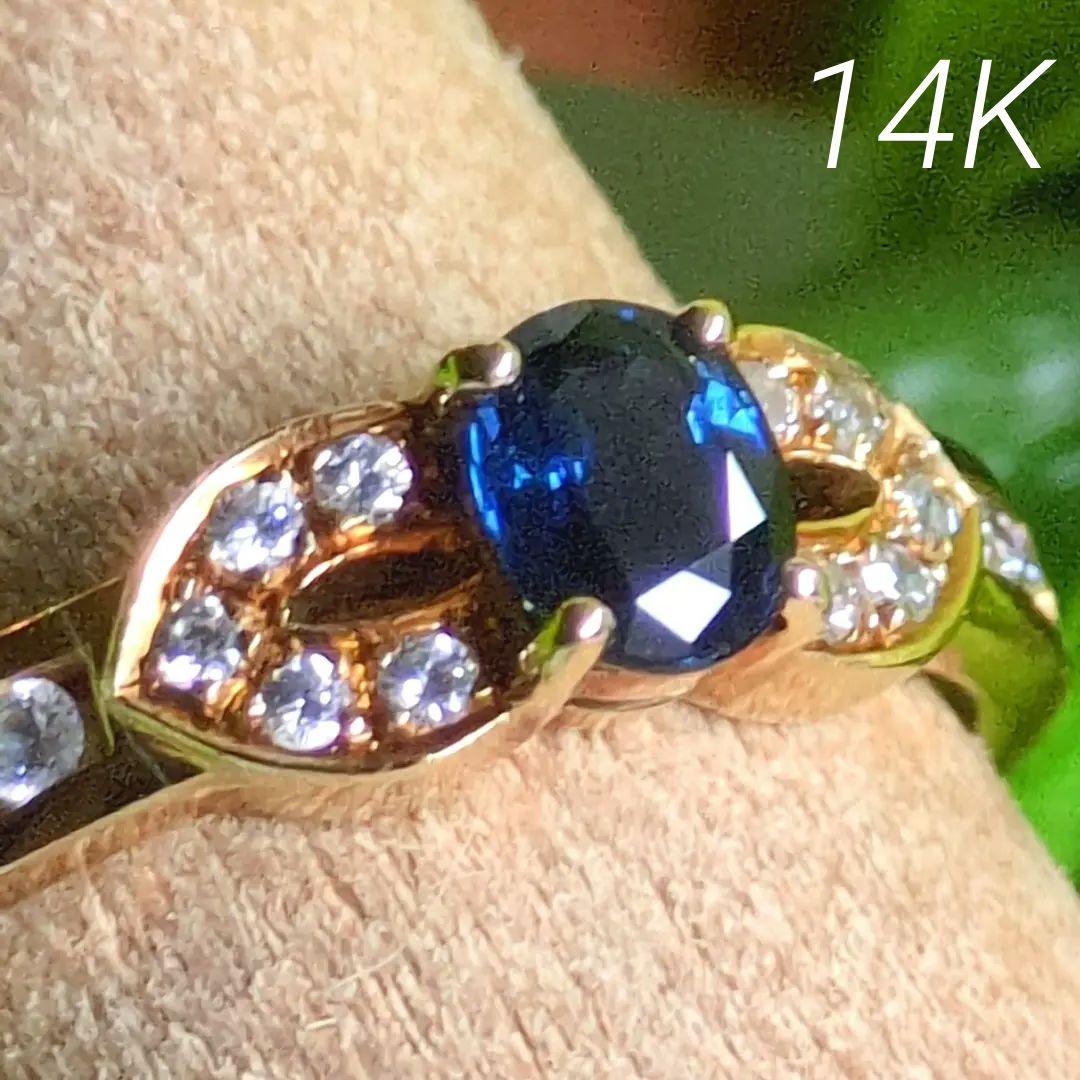 サファイア 18kゴールドリング 【公式通販】 ぴ*の様 k18 18金 リング