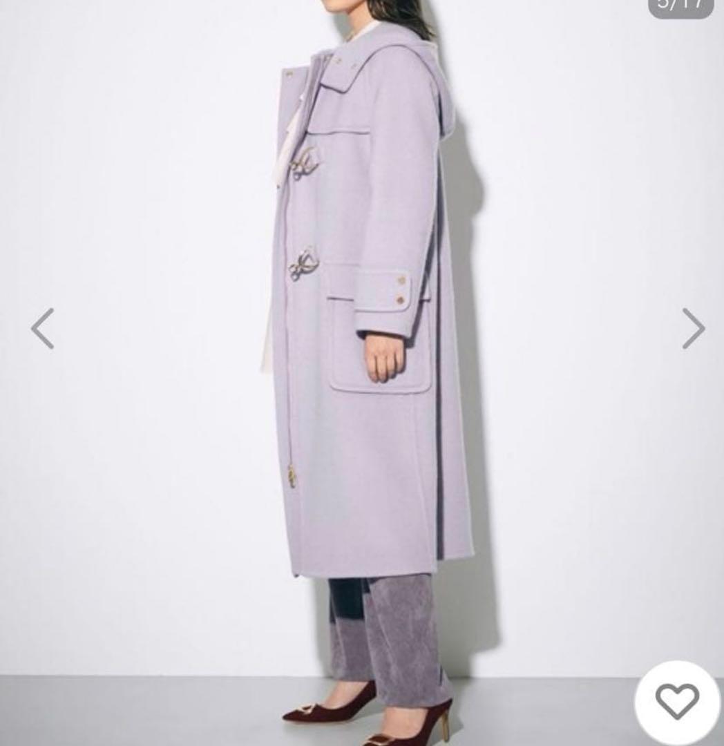 ダイアグラム ゴールド金具ロングダッフルコート ラベンダー36リバー