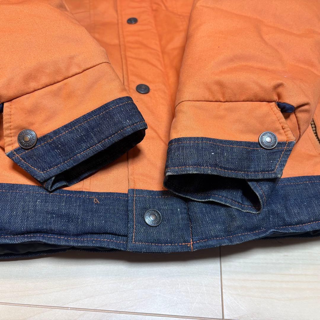 Levi's RED TAB ダウンジャケット オレンジ 濃紺デニム Mサイズ - メルカリ