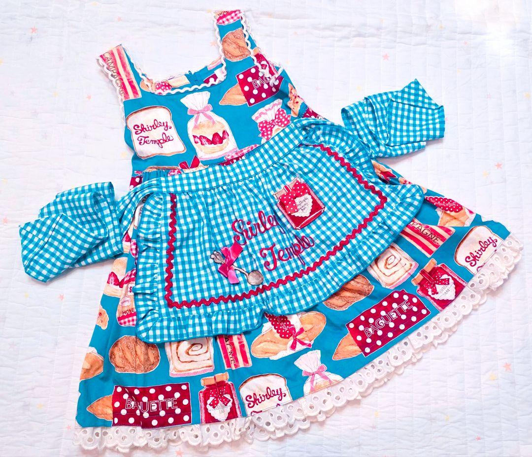 シャーリーテンプル ベーカリー プリント ジャンパースカート エプロン