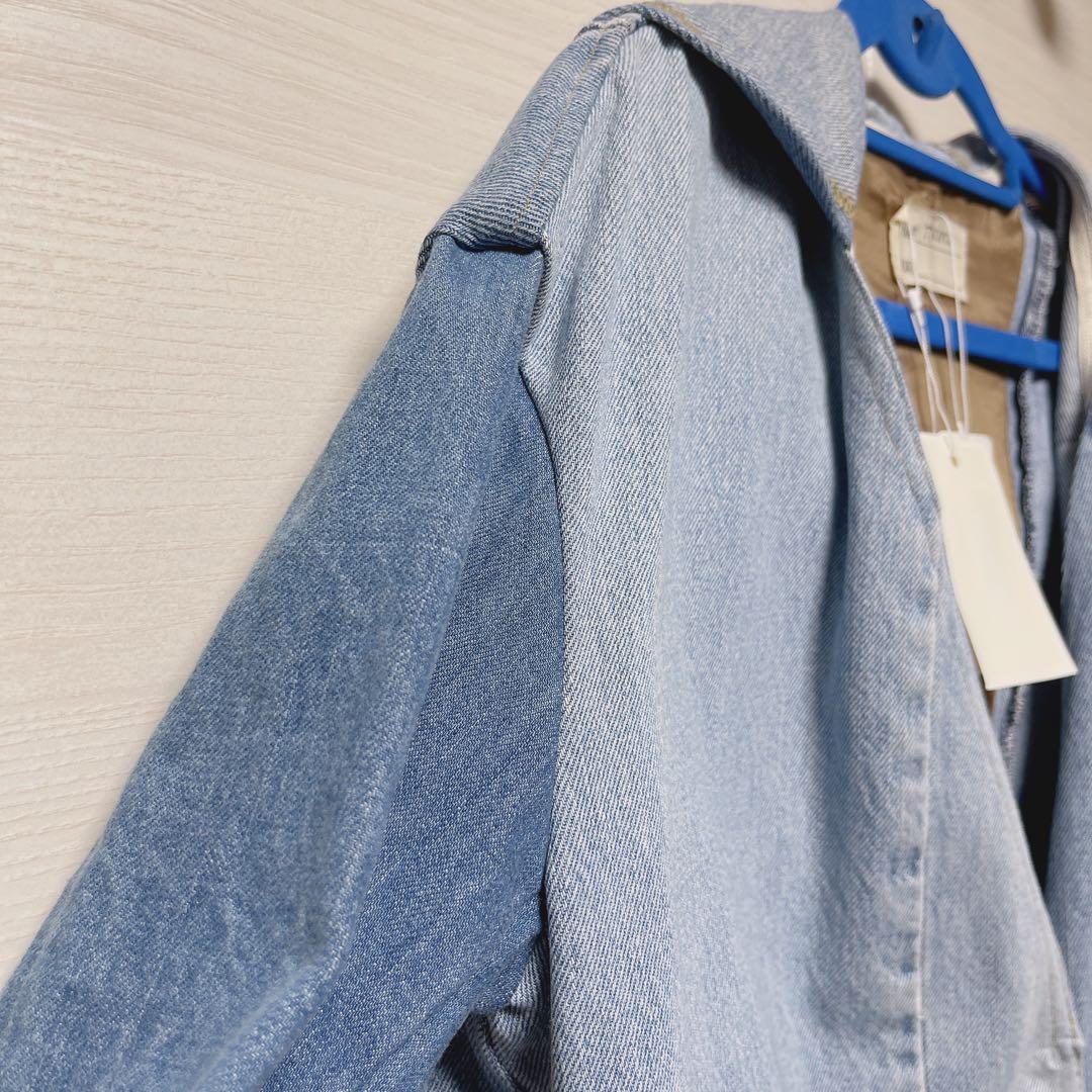 フード付きデニムジャケットライトブルーの通販はau PAY マーケット