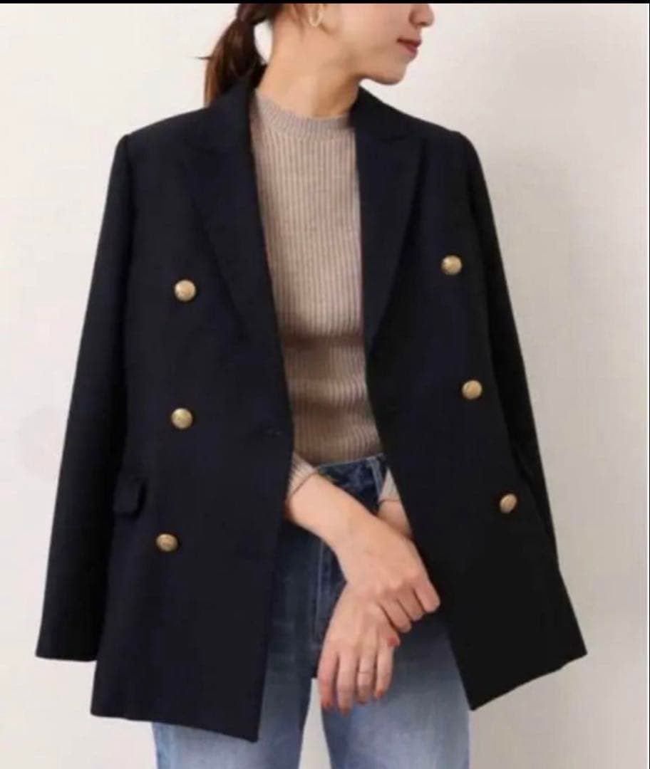 ジャーナルスタンダードレリューム 紺ブレ 金ボタン テーラード