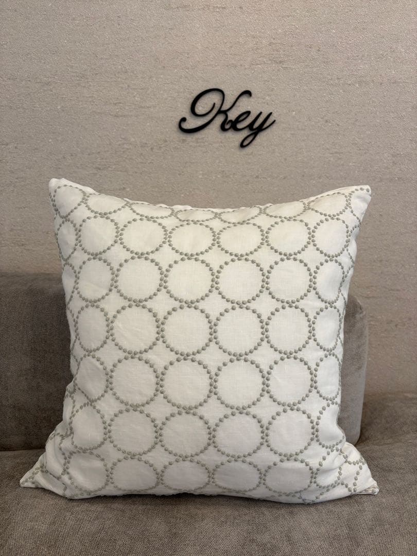 ミナペルホネン ハンドメイドクッションカバー☆タンバリンホワイトxミント