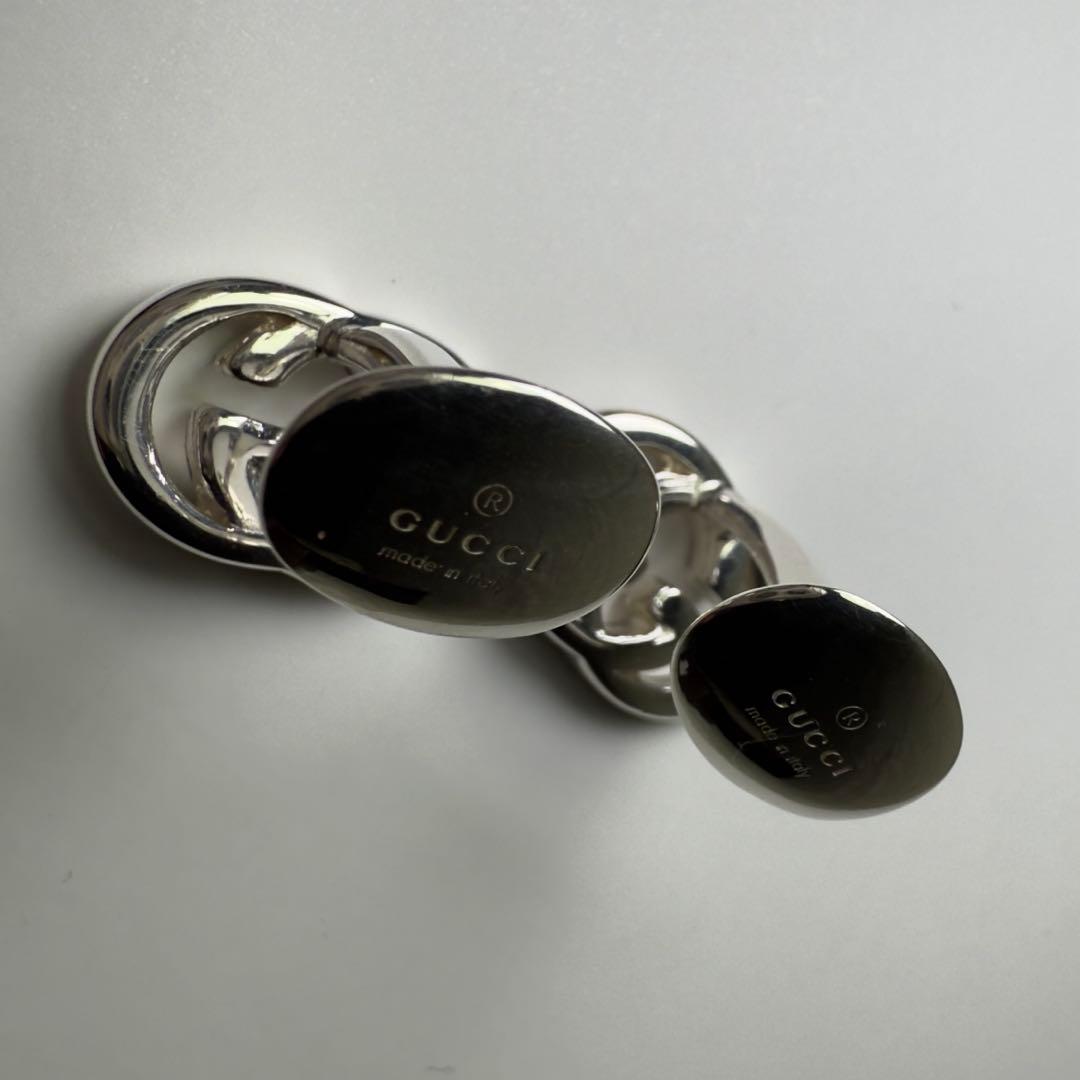 美品 GUCCI インターロッキングG シルバー925 カフリンクス カフス