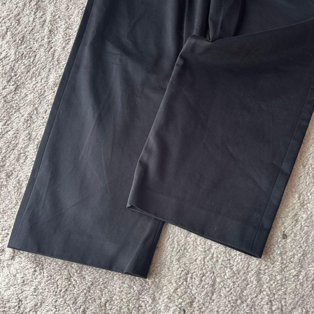 6 ROKU コットン チノ パンツ ブラック ワイド - メルカリ