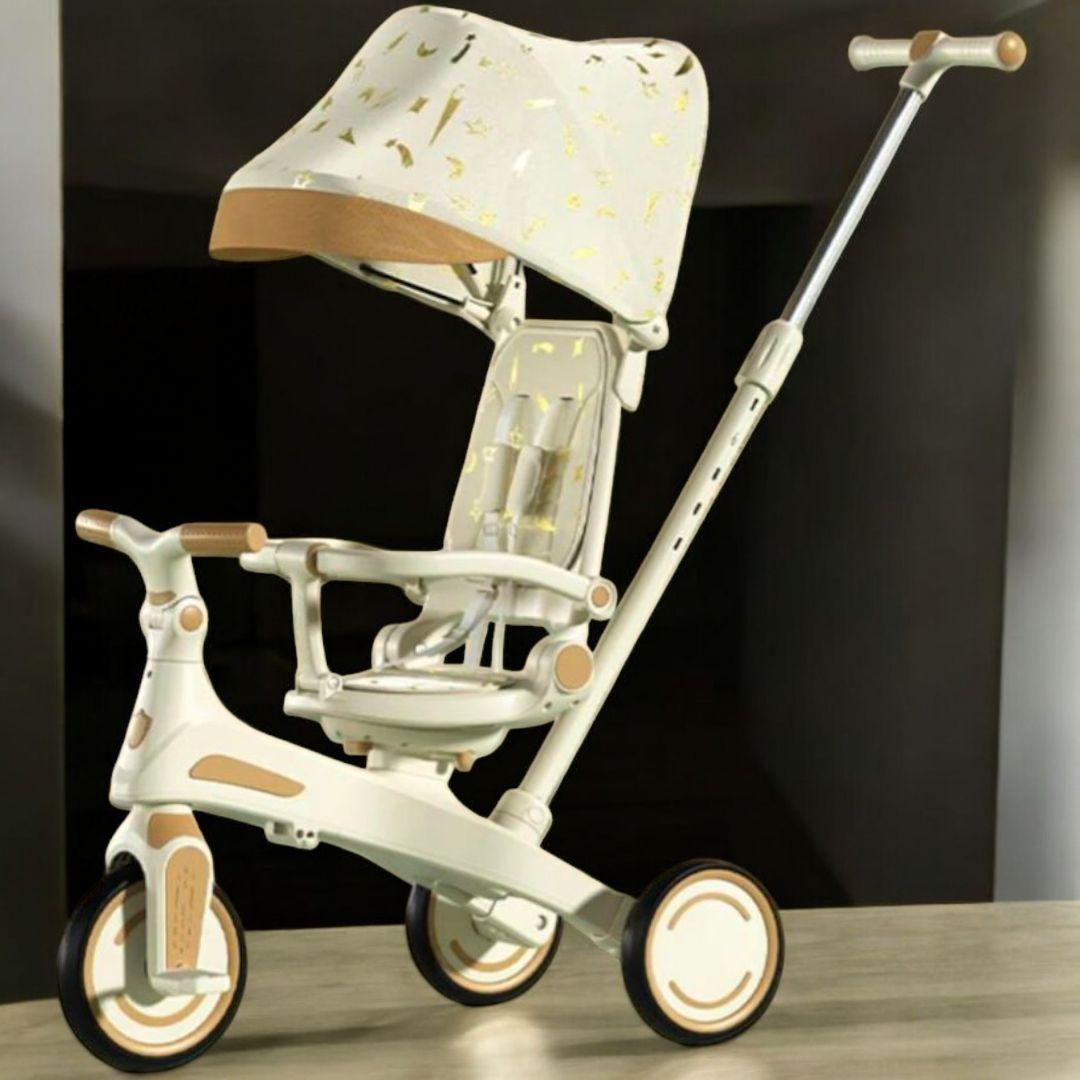 【新品】多機能三輪車【ベージュ】 7in1■安全設計1歳〜5歳 楽天市場】子供用三輪車 折りたたみ ランニングバイク 子供乗せ自転車