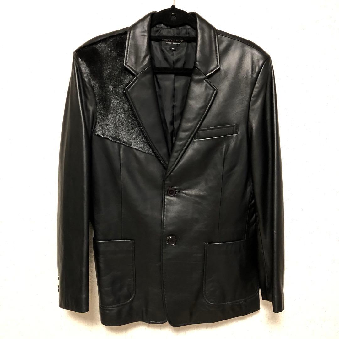 希少 羊革 本革 レザージャケット ロカビリージャケット 切り替えし