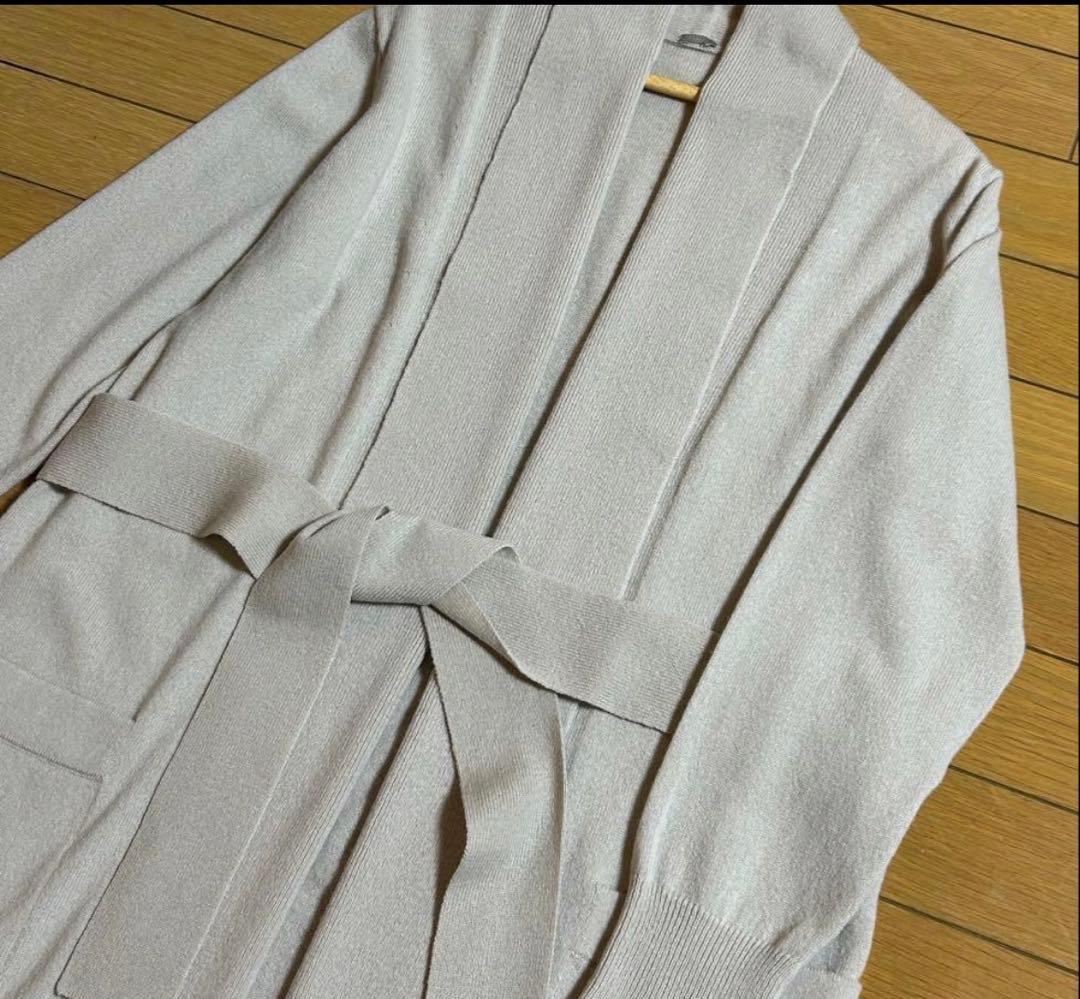 マーガレットハウエル　ロングカーディガン カシミヤ98% ベルト付き MARGARET HOWELL（マーガレットハウエル） #snc カーディガン ロング