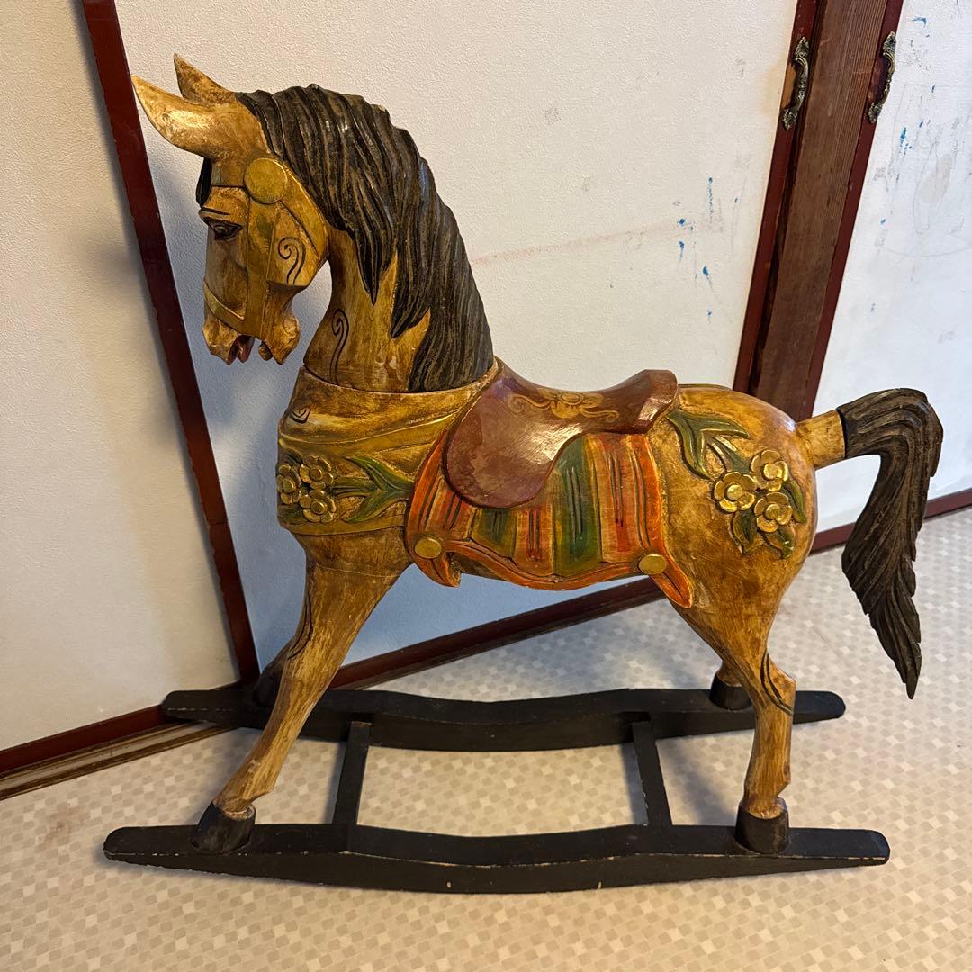 木製 ロッキングホース 【木馬】100cm 楽天市場】期間限定10%OFF ウッドロッキングホース ロッキングホース