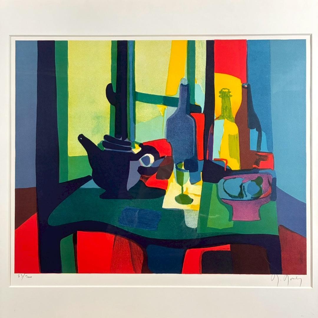 マルセル・ムーリー「静物」リトグラフ 直筆サイン入り 額縁入り