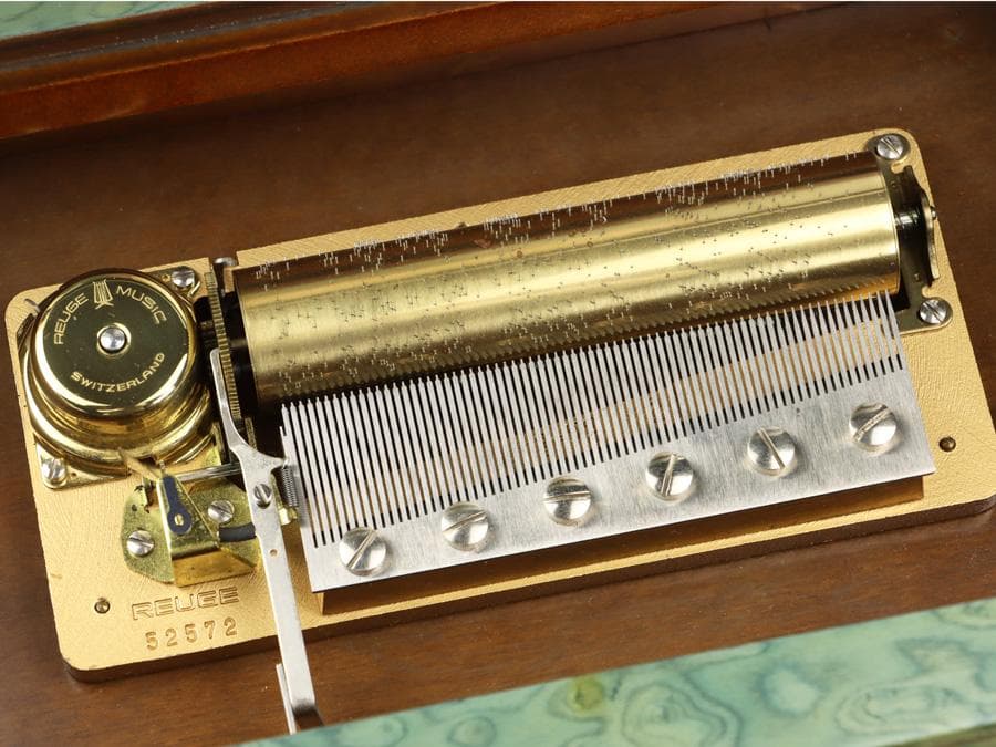 Y2534 リュージュ オルゴール ビバルディ「四季」3曲 72弁 金象嵌 ma