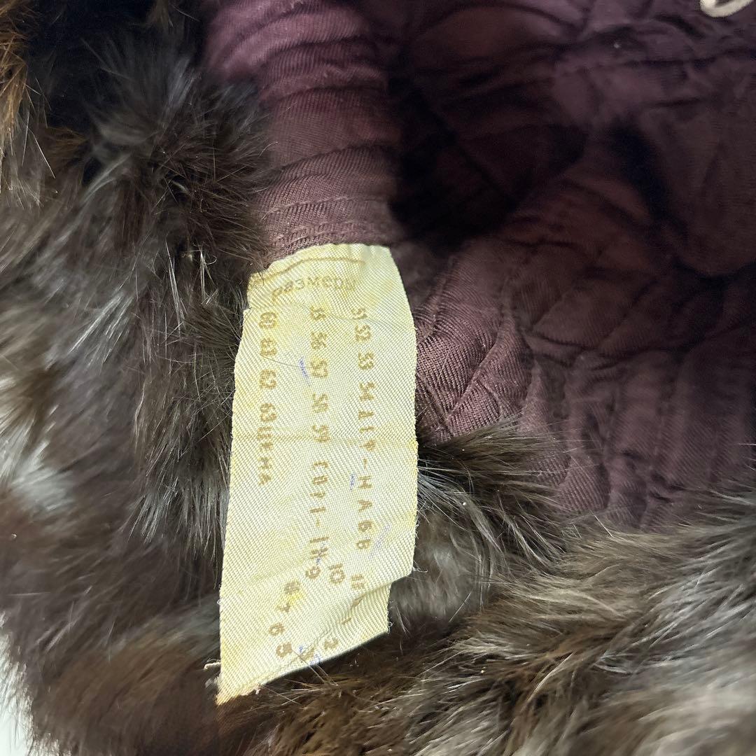 レア☆ ヴィンテージウシャンカ 70〜90S リアルファー 旧ソ連 毛皮帽子