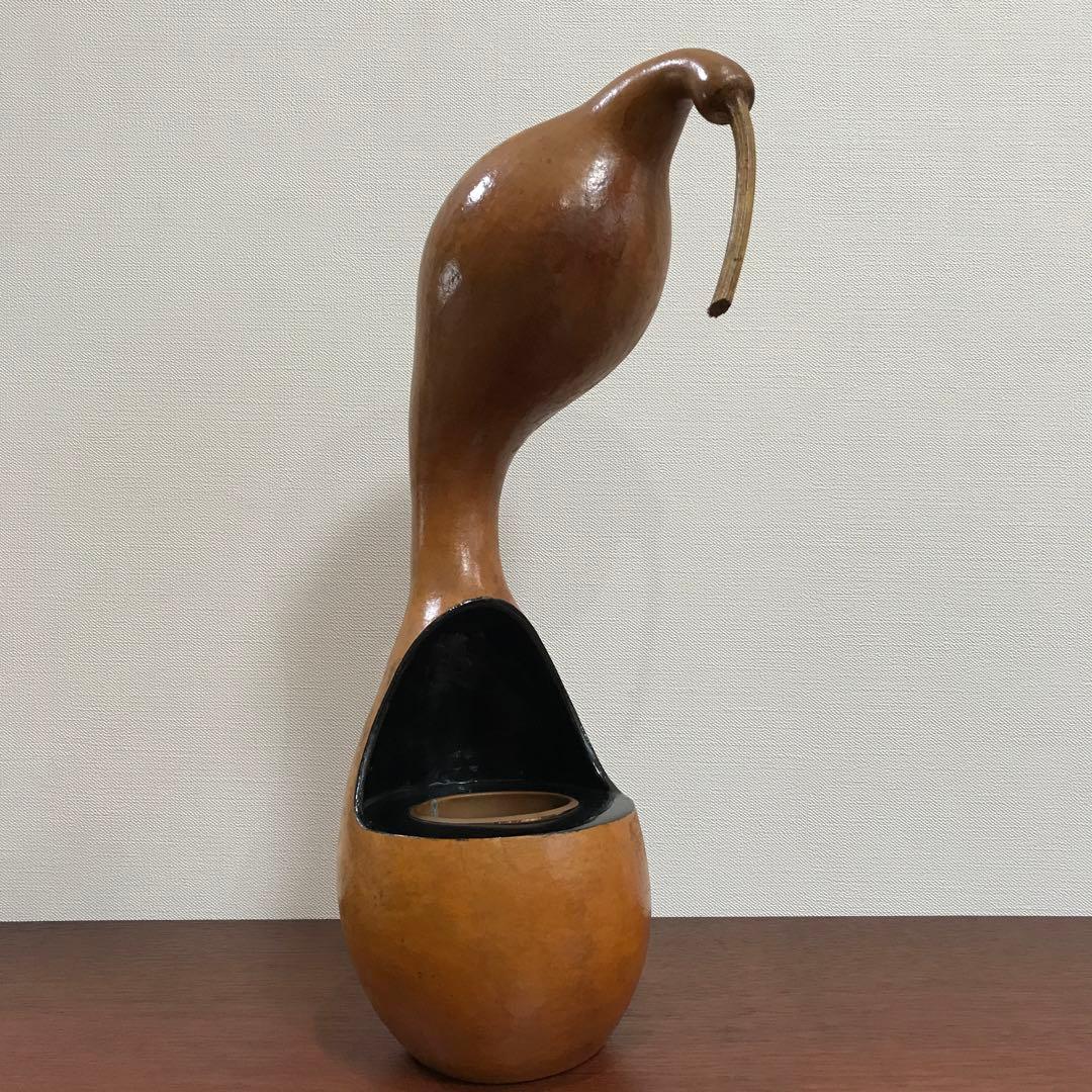 ふくべ細工 瓢箪 ひょうたん 花器 花入 縦型 茶道 華道 床の間 - メルカリ