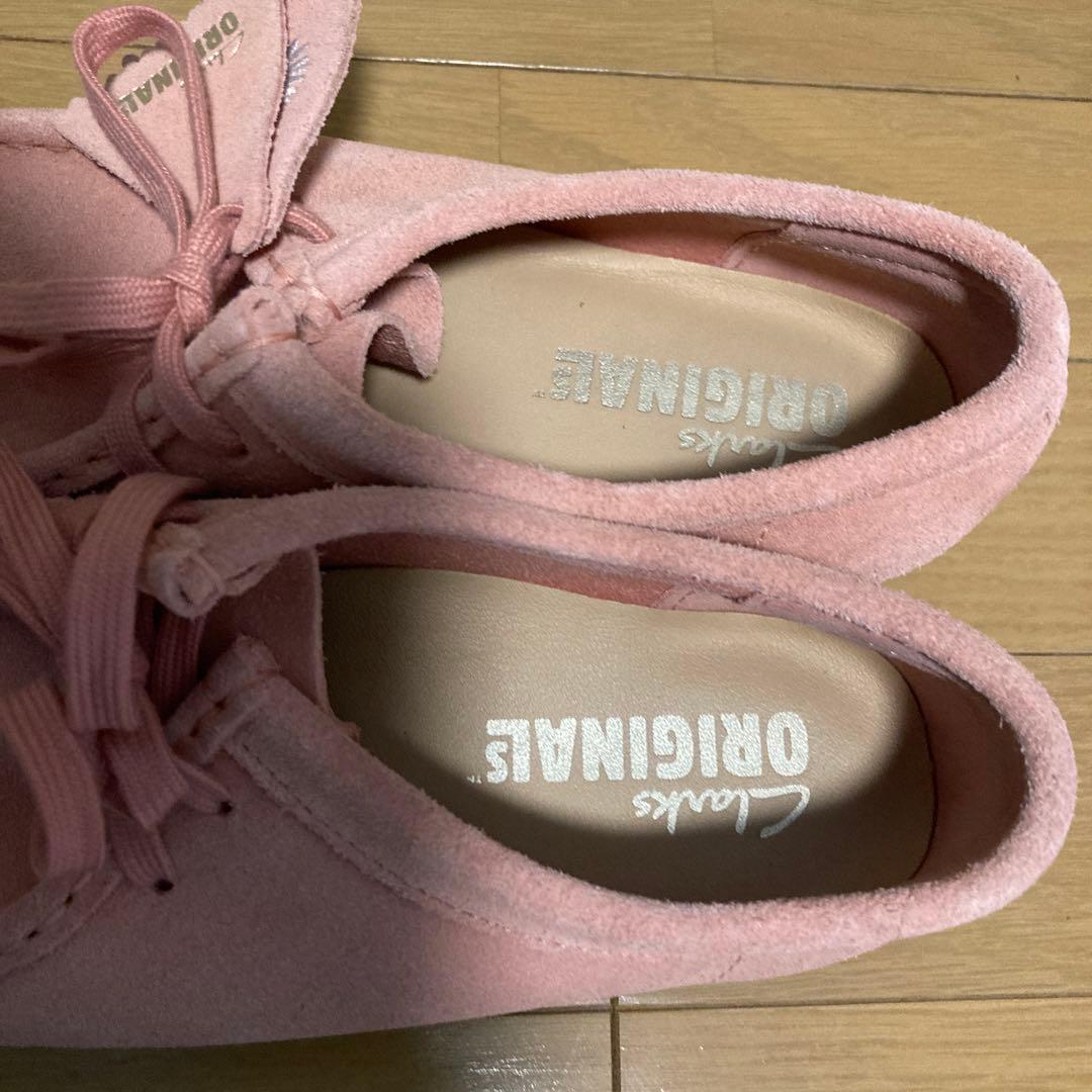 希少クラークス ワラビー ピンク23.5cm