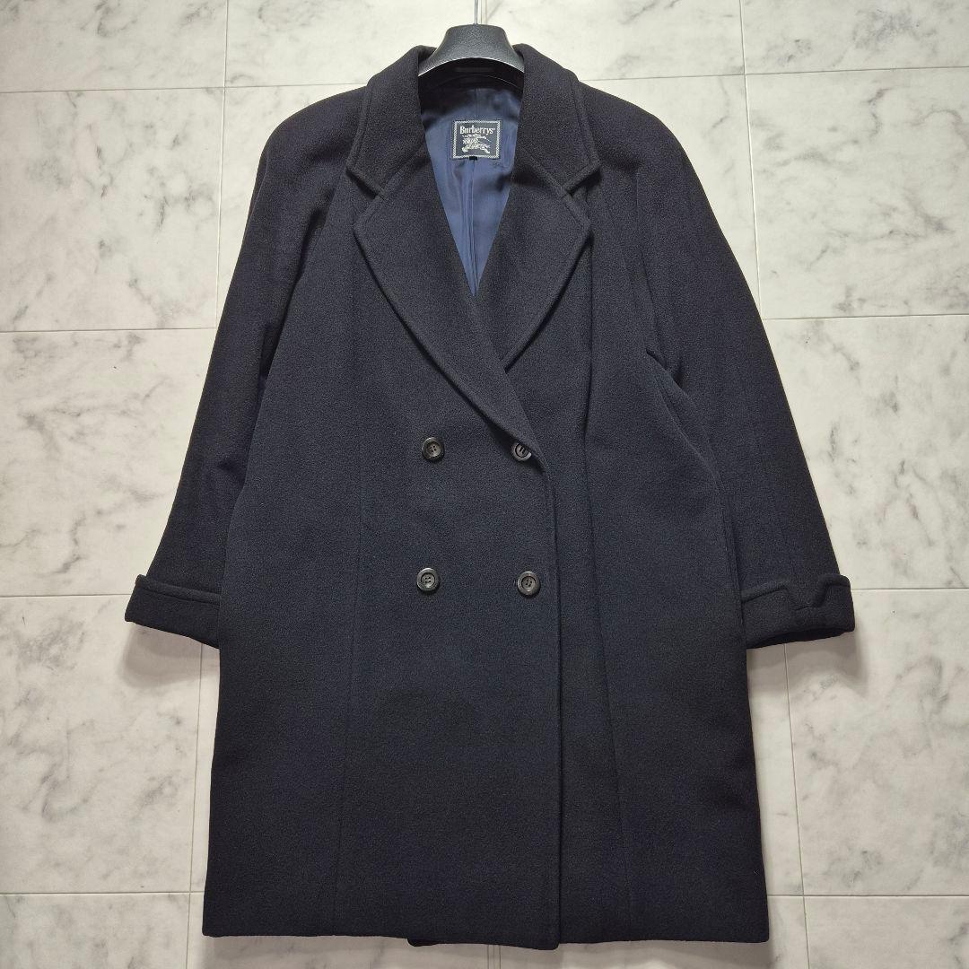 【美品】バーバリー カシミヤ100％ ダブルチェスターコート M BURBERRY（バーバリー） Burberrys バーバリーズ カシミヤ 羊毛 ダブル