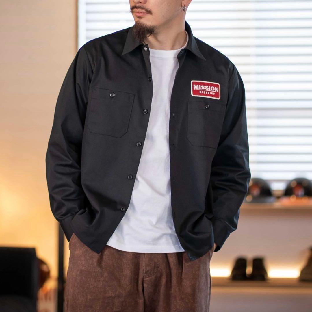 MISSION DISTRICT ワークシャツ ネイビー ネイティブジャパニーズ