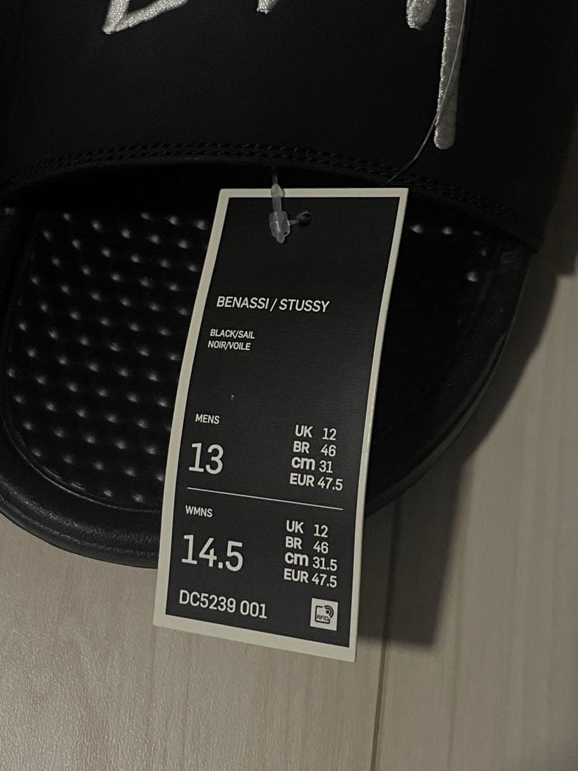 た*ん様 Stussy × Nike Benassi Slide \"Black\"