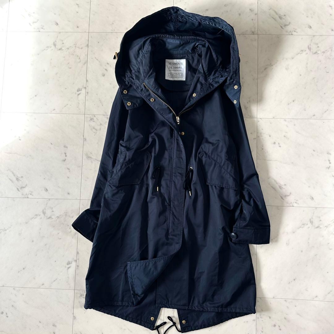 極美品♪イエナ テールモッズコート ロングマウンテンパーカー 紺色