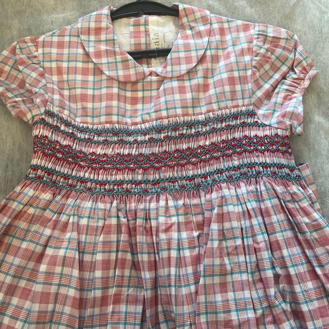 アマイア シャーリング 刺繍 タグ付き 新品 半袖 襟付き 8歳