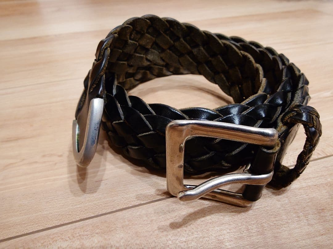 Cc　Whitehouse Cox メッシュベルト レザー 黒 メンズ LEATHER BELT COLLECTION | FRAME フレーム公式