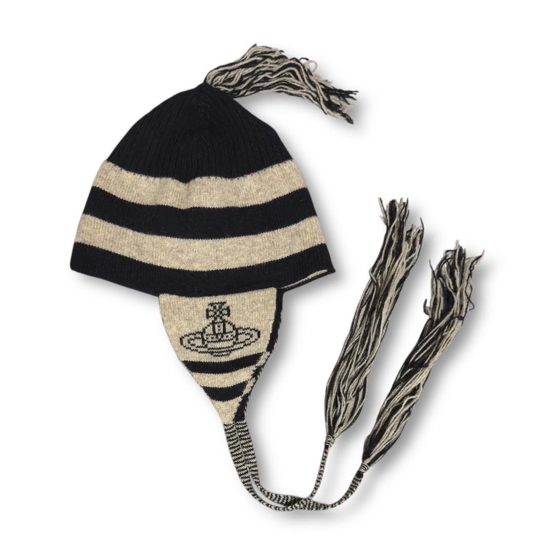 【超希少】正規品 廃盤 美品 初期型 ヴィヴィアン耳当て付きニット帽 超希少】正規品 廃盤 美品 初期型 ヴィヴィアン耳当て付きニット帽