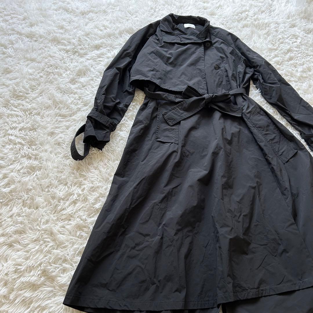 希少 ATON AMARC フレアトレンチコート 大草直子 ブラック 2022 - メルカリ