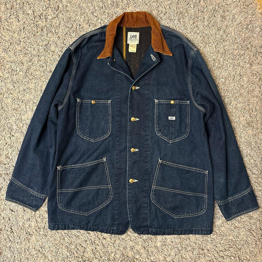 80s Lee オールド 旧タグ 濃紺 0414 XLブランケット カバーオール