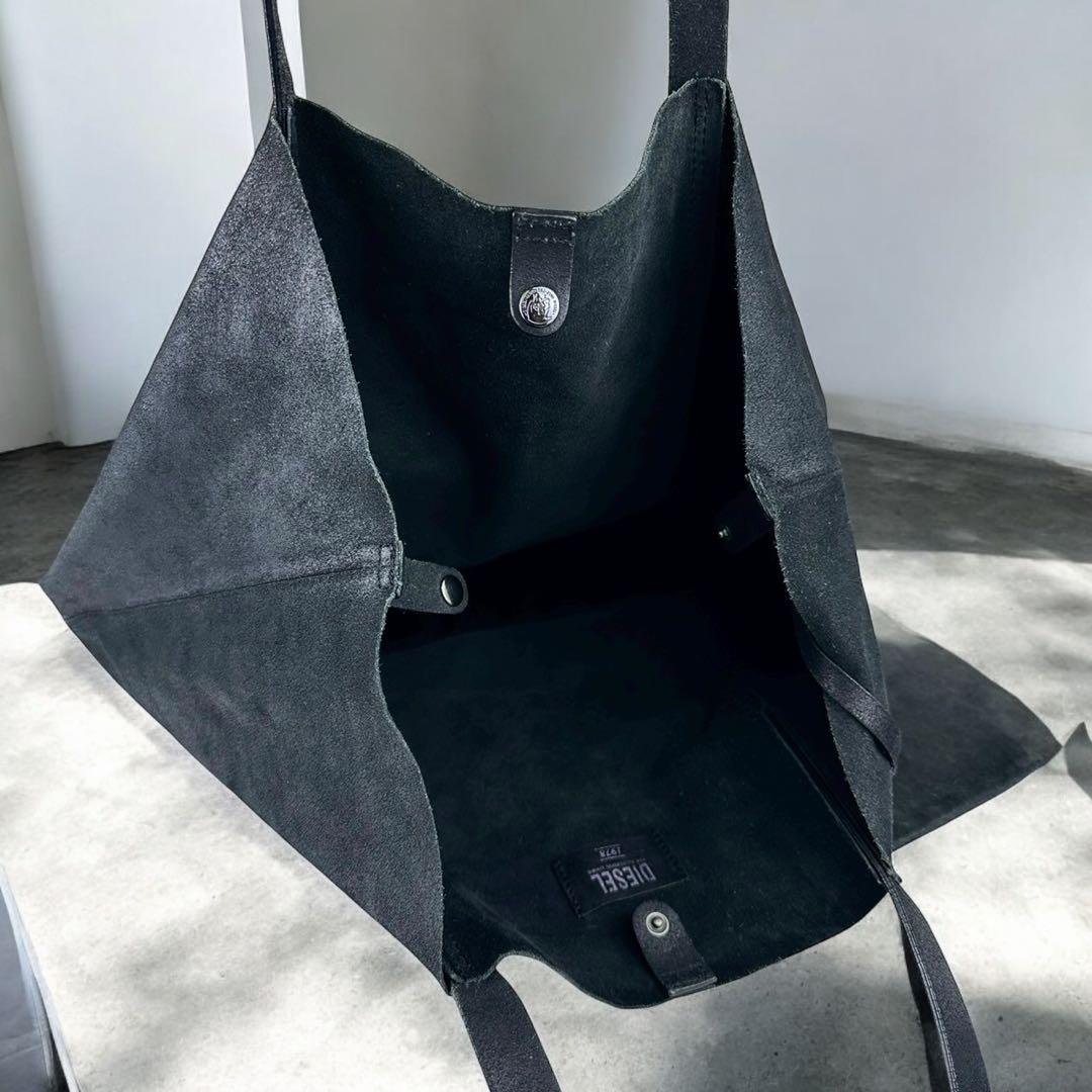 ディーゼル トートバッグ スタッズ 星 ロゴ ポーチ レザー スエード