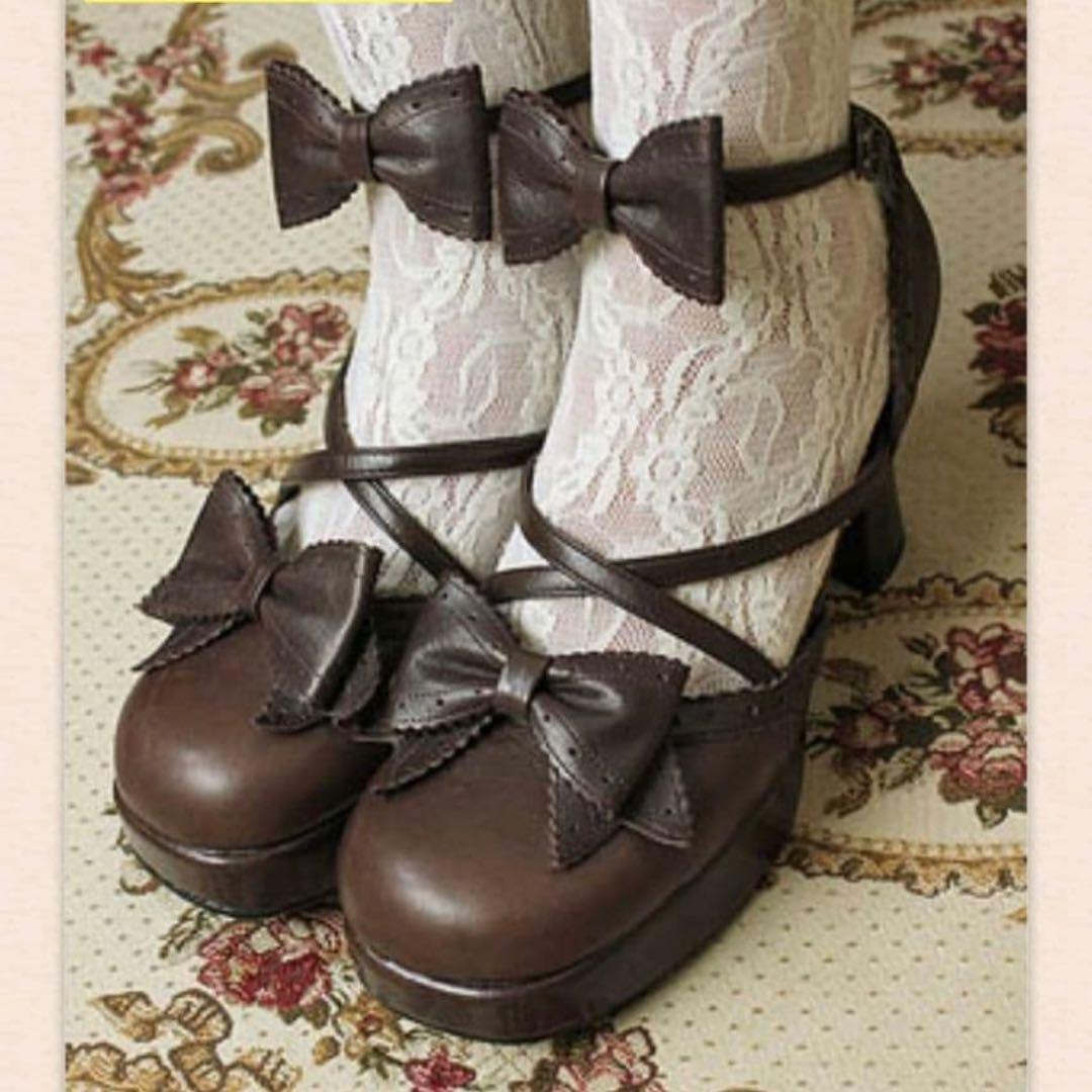 Mary Magdalene メアリーマグダレン 編上リボンストラップシューズ