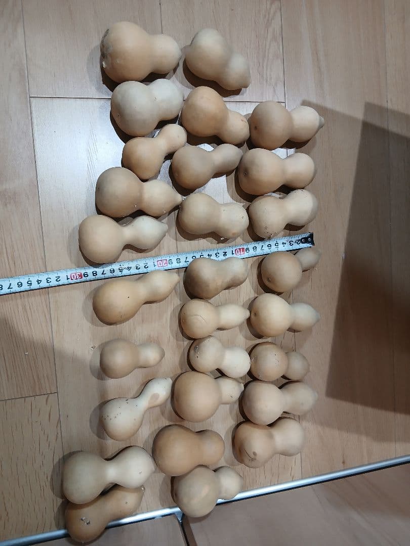 乾燥済みひょうたんセット 80個 茶色と白 文字付