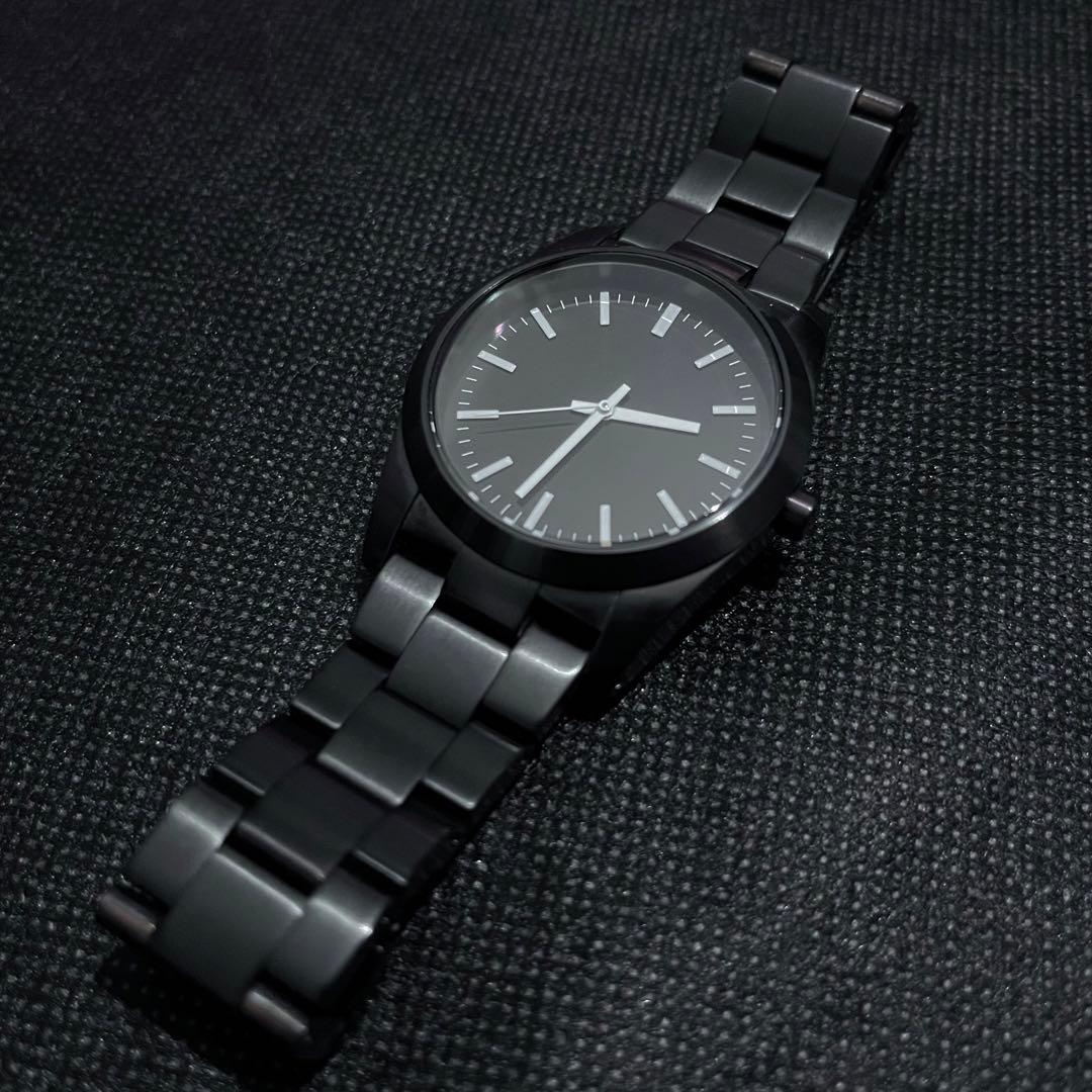 無印良品 腕時計 ステンレス アナログ 廃盤 レア 希少 MUJI 黒