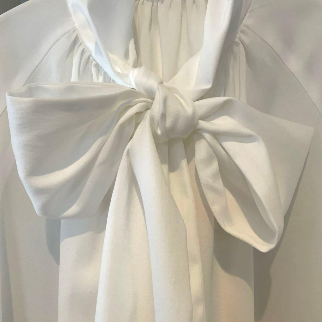 ボウタイ ブラウス ディノス ホワイトリボン付きブラウス SO CLOSE