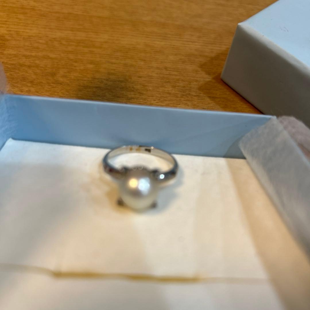 プラチナ　指輪　4.5g パール　鑑定済み　真珠　昭和